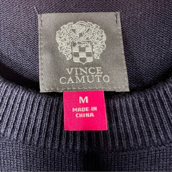 Vince Camuto Grey Black Striped Sweater Dress Size Medium - Picture 7 of 9